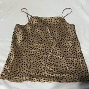 ATM Anthony Thomas Melillo Silk Leopard Sleeveless Blouse